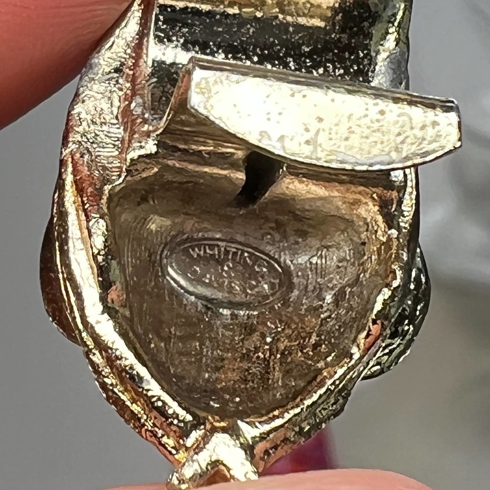 Whiting & Davis Gold Mesh Snake-Head Belt - Picture 3 of 10